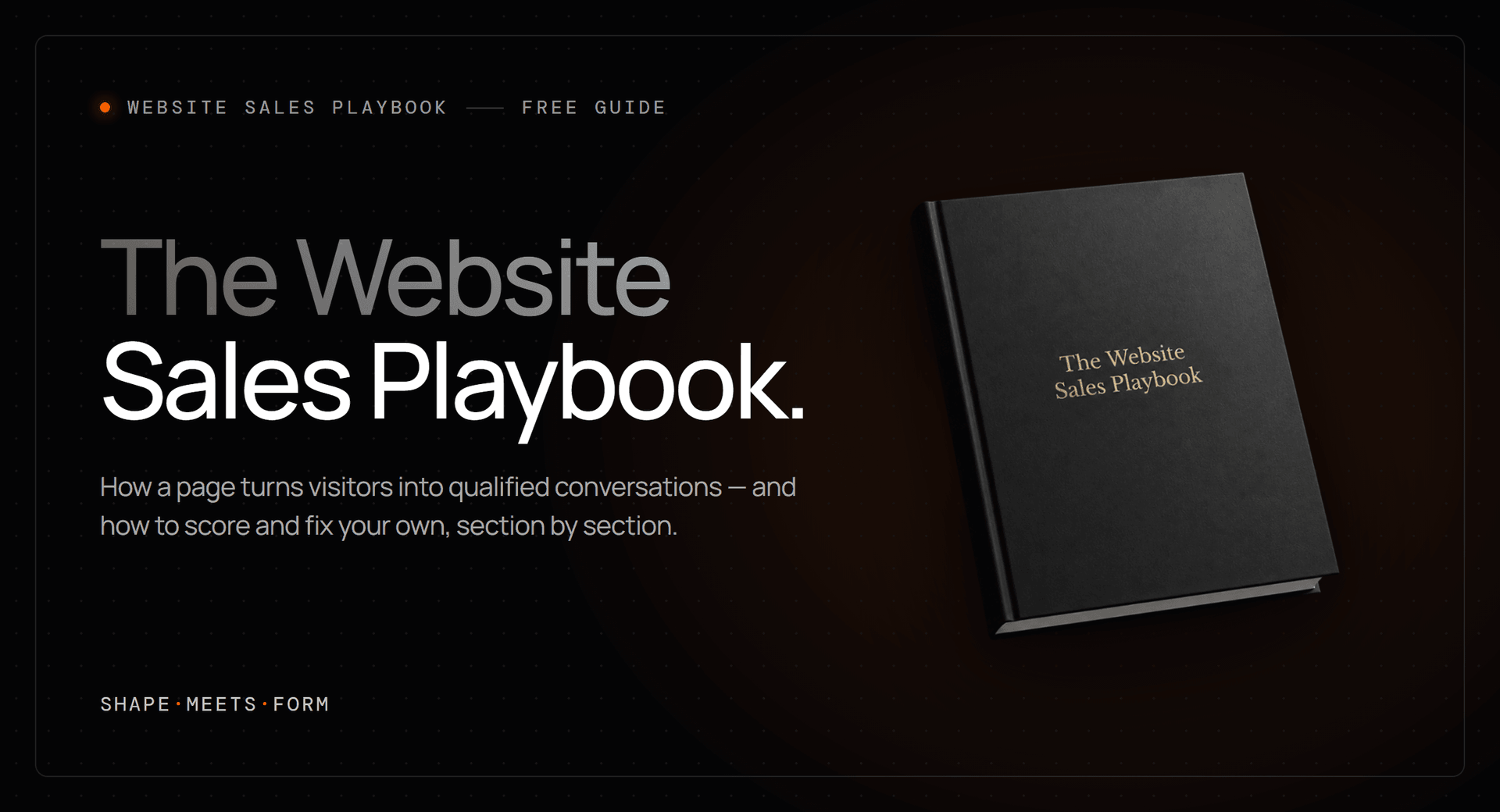 The Website Sales Playbook
